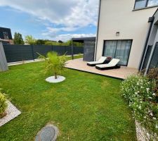 Jardin et carrelage terrasse