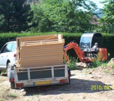 Arrivage de l'isolation extérieure Pavatex 60 mm