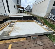 Ragr&eacute;age pour le socle du jacuzzi