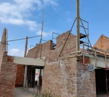 D&eacute;but point de pignon du milieu - ext&eacute;rieur