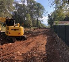 Notre terrain en cours de viabilisation