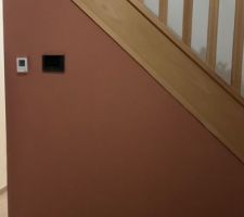 Peinture entrée  teracotta et nouveau meuble également