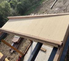 Toiture de l'abri de jardin et prolongation de la terrasse