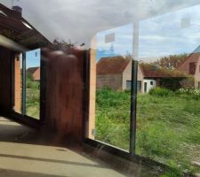 Pose des baies vitrées et fenêtre