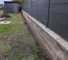 Carrelage su muret de clôture