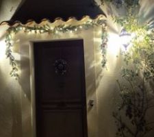 Décoration de Noël pour porte d'entrée