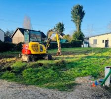 Ouverture chantier implantation et terrassement sois le soleil