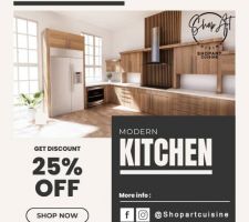 Shopart cuisine est une société spécialisée dans la conception et la fabrication de cuisines. Que vous rêviez d'une cuisine minimaliste, contemporaine, ou luxueuse, nous sommes là pour transformer votre vision en réalité.