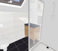 Salle de bain au 2e étage à créer entre les deux chambres