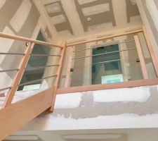 Escalier en hêtre.