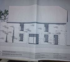 Plan facade sud ouest