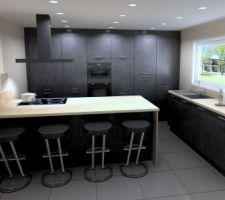 Plan d'étude cuisine validé
Fabricant = NOBILIA