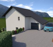 Plan maison accès garage