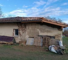Création du toit + installation gouttière