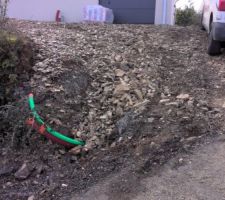 Montée quasiment impraticable vers le garage