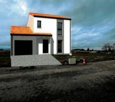 Rendu 3D de notre maison sur le terrain