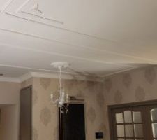 D&eacute;tail plafond du "grand salon"