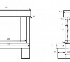 Plan de la cheminée actuelle