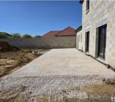 Terrasse en concassé