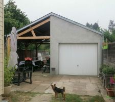 Vue du garage fait en 2016 en auto construction par zhomme.