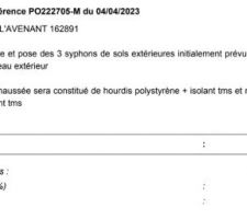 Avenant siphon