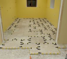 Carrelage imitation travertin multi format