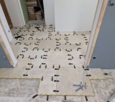 Carrelage imitation travertin multi format