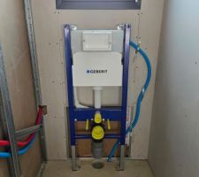 Installation du bâti-support WC RDC