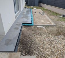 Préparation/réalisation terrasse de dalles sur plots