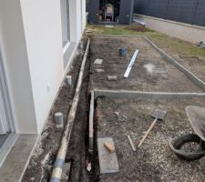 Préparation/réalisation terrasse de dalles sur plots