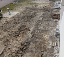 Préparation/réalisation terrasse de dalles sur plots