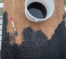 Test ebonisation planche de chene