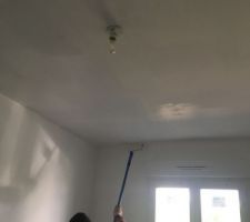 Peinture de notre chambre parentale , plafont .