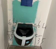Dimensions des wc suspendu rdc