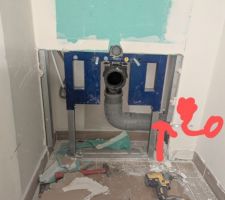 Pose bâti support geberit