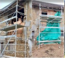 Evolution de la reconstruction du mur ouest
