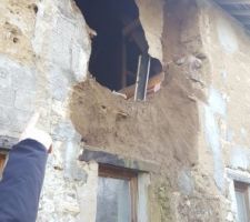 Façade ouest après effondrement du mur