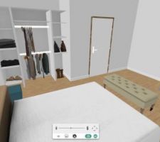 Projection 3D chambre étage nord ouest