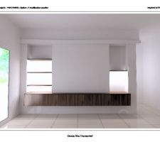 Projection du mur TV