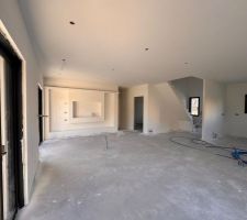 Sous couche peinture depuis salle à manger