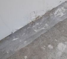 L'eau a attaqué les murs côté garage