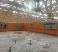 Charpente en fermettes industrielles