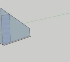 On s'attèle à la réflexion de ce que nous allons faire de ce dessous d'escalier: Un placard avec une cachette dedans qui descend à la cave ou juste un placard...( la trémie est déjà ouverte mais ce qui nous fait hésiter c'est que la descente va être étroite et raide)...Mais c'est quand même pratique de pouvoir descendre à la cave depuis l'intérieur non ?

Du coup je commence la modélisation pour voir ce que ça donne avec les bonnes côtes.