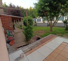 Mise en place de la terrasse pour calepinage