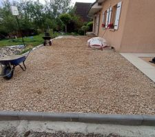 Mise en place de la terrasse pour calepinage