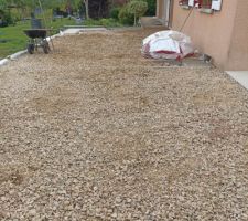 Mise en place de la terrasse pour calepinage