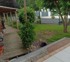 Mise en place de la terrasse pour calepinage