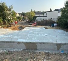 Coulage dalle béton ce matin