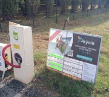 Compteur de chantier et col de cygne en place