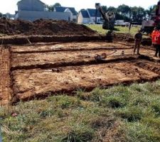 Ferraillage des semelles arrivée toupie et parpaings